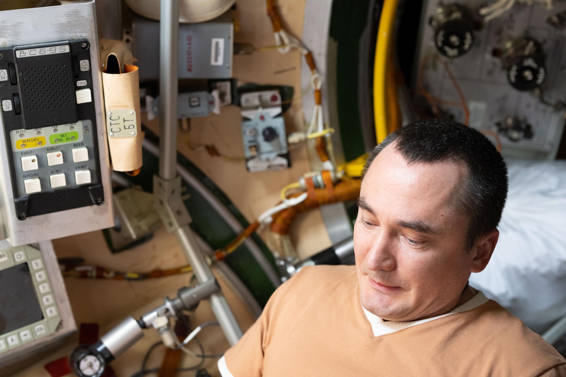 Roscosmos cosmonaut and Expedition 75 flight engineer Pyotr Dubrov reviews procedures for emergency scenarios, including a pressure leak, chemical leak, or fire aboard the International Space Station. He and his crewmates also coordinated with ground teams and practiced the actions required to protect themselves and the orbital outpost.