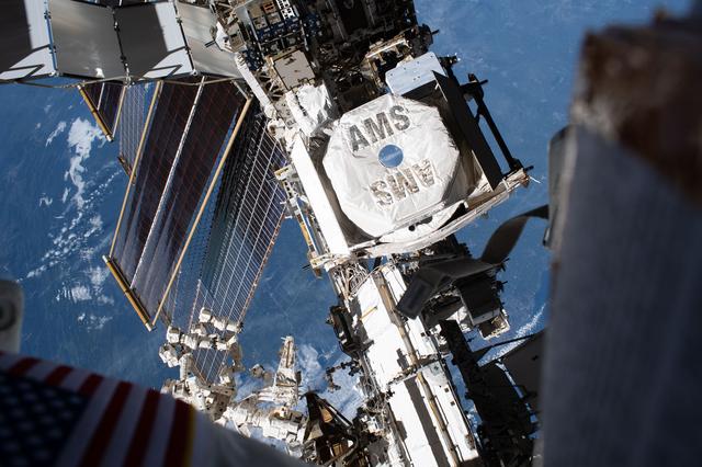 The Alpha Magnetic Spectrometer on the International Space Station’s starboard truss structure