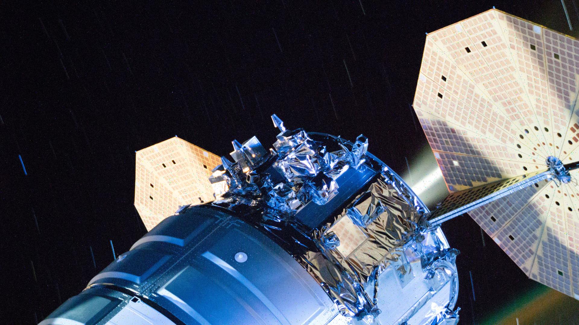 Northrop Grumman’s Cygnus XL cargo spacecraft fires its engines while berthed to the Unity module, lifting the International Space Station’s orbit. The orbital reboost placed the station at the correct altitude for the rendezvous and docking of the Progress 96 resupply ship, scheduled to launch in early September.