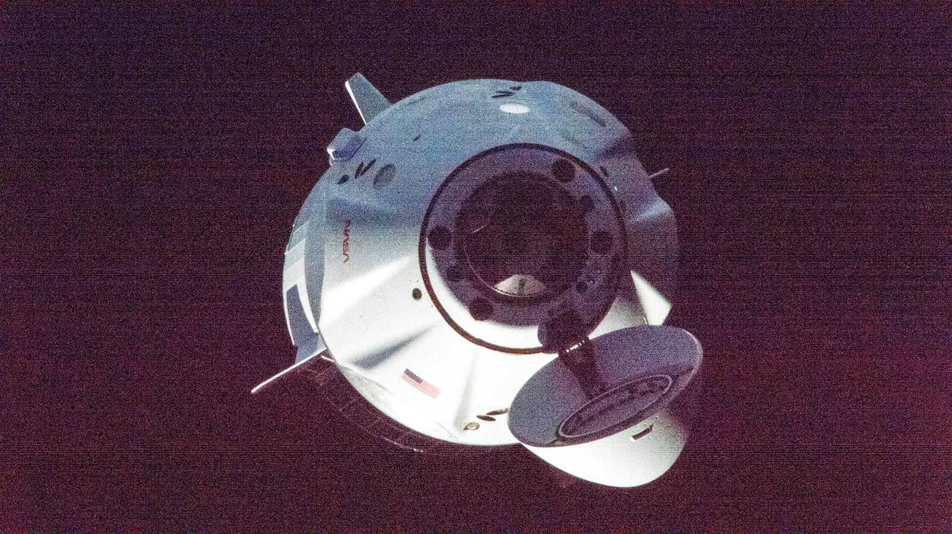 A SpaceX Dragon spacecraft carrying four members of NASA’s SpaceX Crew-13 mission approaches the International Space Station for a docking to the Harmony module’s forward port. Aboard Dragon were NASA astronauts Jessica Watson and Luke Delaney, CSA (Canadian Space Agency) astronaut Joshua Kutryk, and Roscosmos cosmonaut Sergey Teteryatnikov.