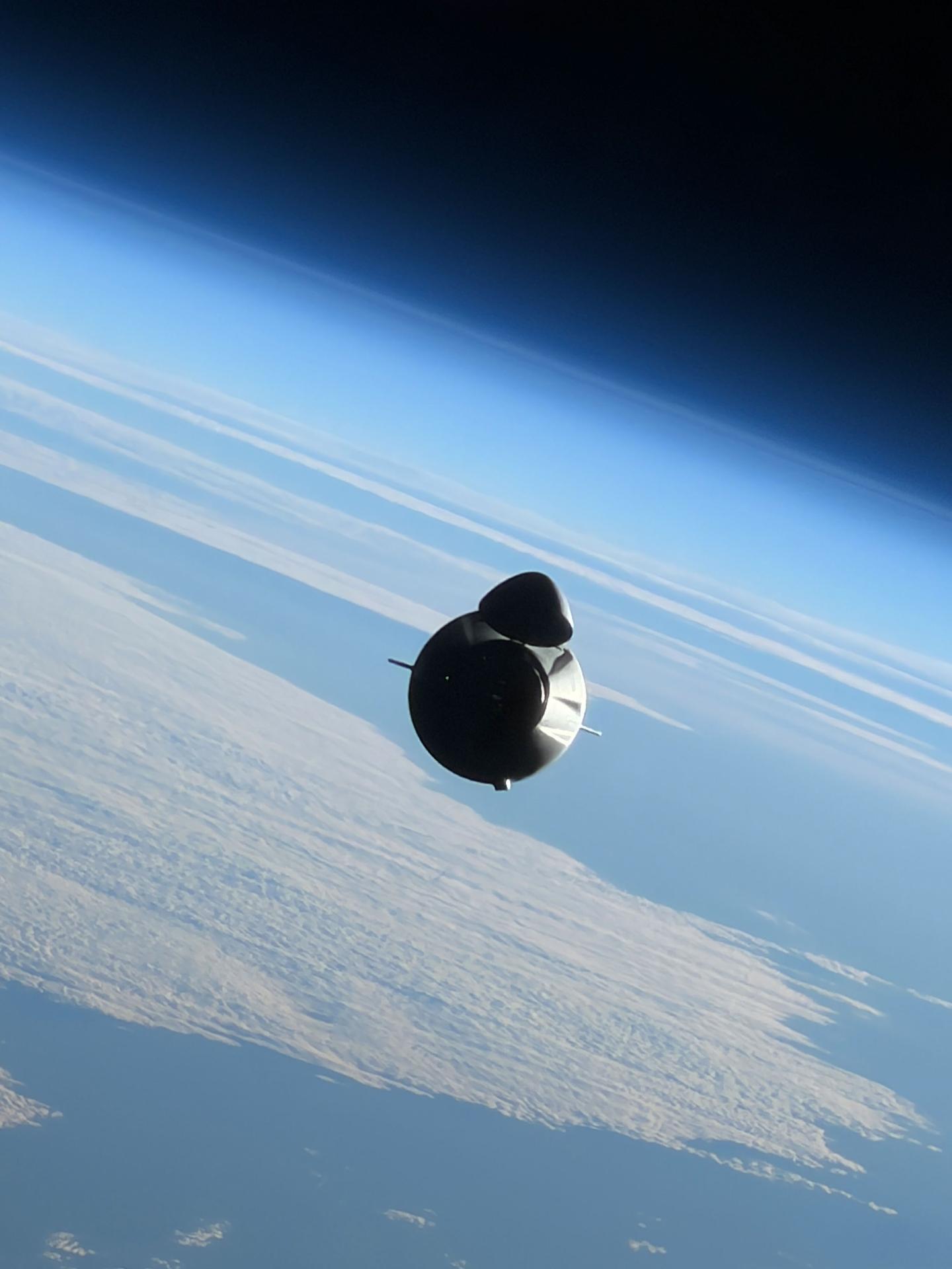 SpaceX Dragon cargo spacecraft approaches the International Space Station for an autonomous docking as both spacecraft were orbiting 261 miles above the African nation of Mali. Dragon delivered over 6,300 pounds of new science, supplies, and roll-out solar arrays to the Expedition 75 crew on SpaceX's 35th commercial resupply services mission for NASA.