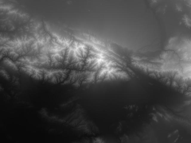 NASA image: Aerial photo of San Bernadina and San Gabriel mountains