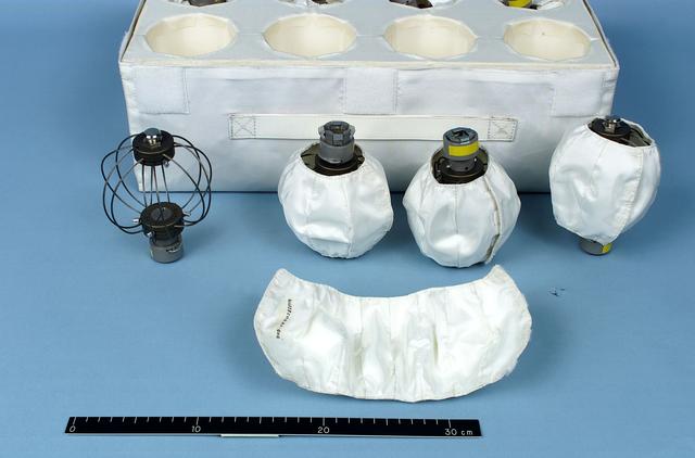 NASA image: Cycle Ergometer / Vibration Isolation System (CEVIS) Isolator Kit - small isolators unpacked