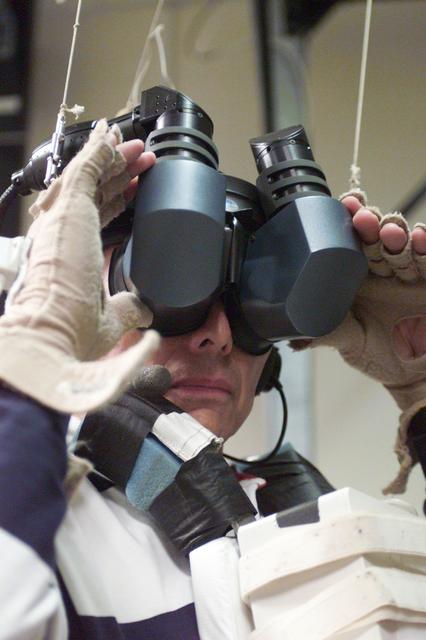 NASA image: STS-111 Training in VR lab with Expedition IV and V Crewmembers