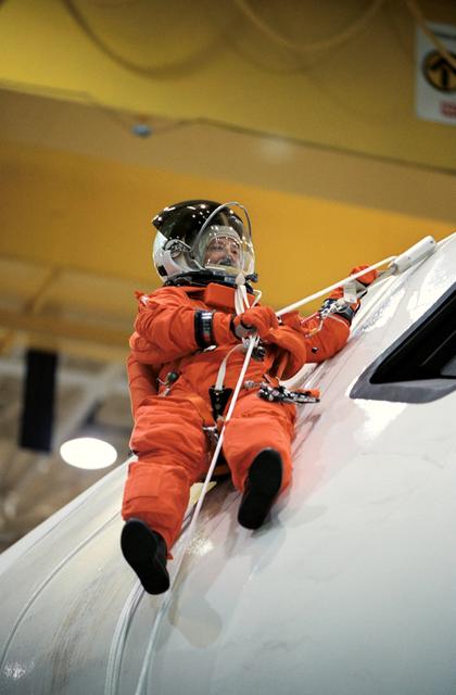 NASA image: STS-112 Preflight Emergency Egress Training
