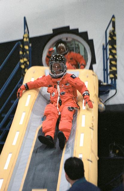 NASA image: Preflight Coverage of the STS-112 and  Expedition 8 Crew during Egress Training