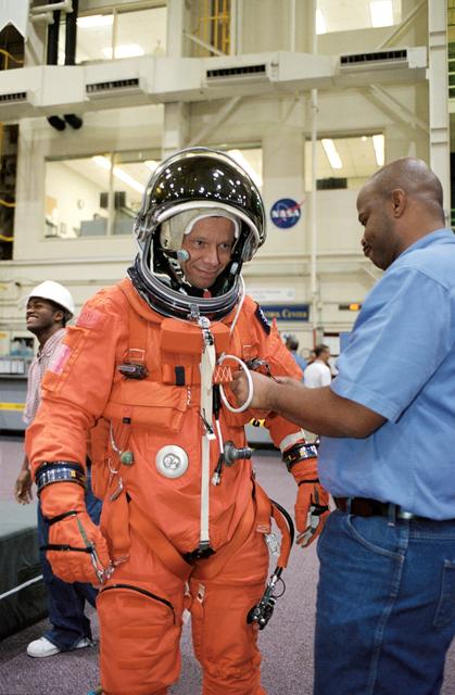 NASA image: Preflight Coverage of the STS-112 and  Expedition 8 Crew during Egress Training