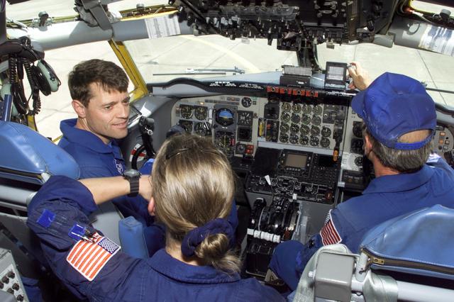 NASA image: STS-112 Preflight Training, on the KC-135 at Ellington Field.
