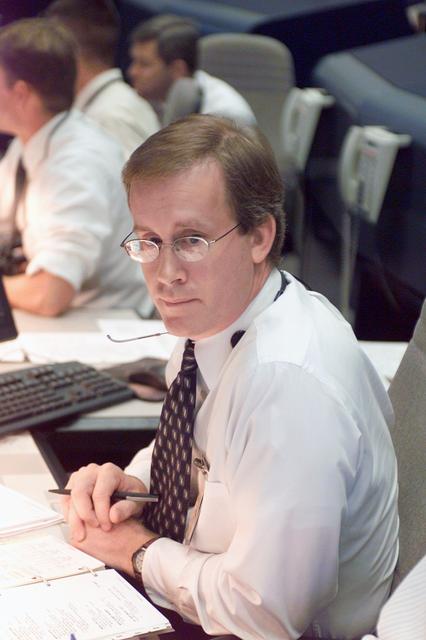 Photographic coverage of STS-112 Launch in Mission Control Center (WFCR), Bldg.30.