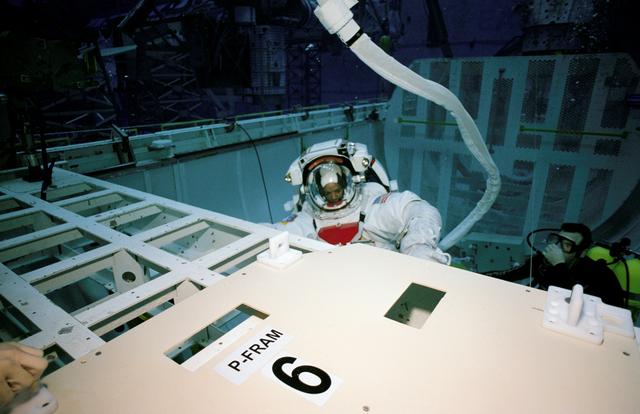 NASA image: Photographic coverage STS-116 crew training underwater in the NBL.