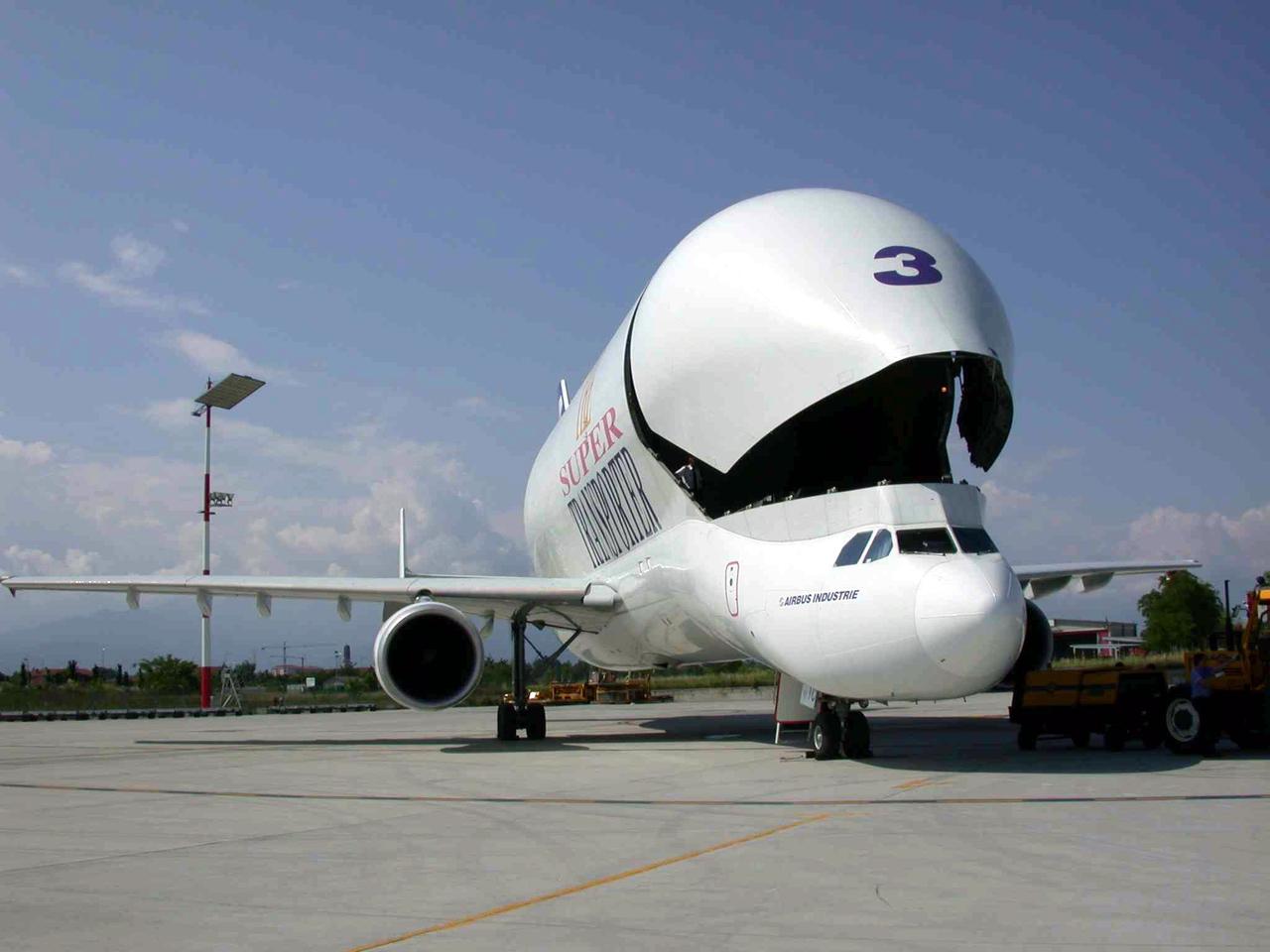 JSC20003-E-40254 (30 May 2003) --- The access door of an Airbus Beluga heavy-lift aircraft is about to be closed with the International Space Station U.S. Node 2 inside.  The aircraft departed May 30 from Turin, Italy and arrived at the Kennedy Space Center June 1 with Node 2.  Under contract of the Italian Space Agency (ASI), Alenia Spazio led a consortium of European sub-contractors to build Node 2. The module was built for NASA under a barter agreement with the European Space Agency (ESA) in exchange for the launch of the European Columbus Laboratory by the space shuttle to the International Space Station.  Node 2 will provide a passageway between four International Space Station science experiment modules: the U.S. Destiny Laboratory, the Kibo Japanese Experiment Module, the European Columbus Laboratory and the Centrifuge Accommodation Module.  The addition of Node 2 to the station will signify the U.S. Core Complete stage of assembly, at which time the station can support the addition of international laboratories from Europe and Japan. Photo Credit: Italian Space Agency (ASI )