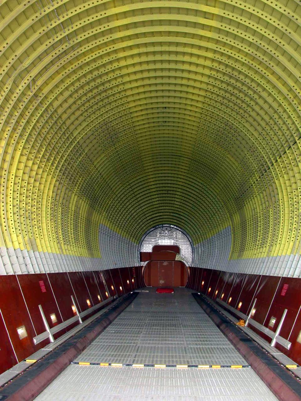 JSC2003-E-40260 (30 May 2003) --- A view inside the empty Airbus Beluga heavy-lift aircraft before the International Space Station Node 2 is placed inside for transportation to the United States.  The aircraft left Turin, Italy where, under contract of the Italian Space Agency (ASI), Alenia Spazio led a consortium of European sub-contractors to build Node 2.  The Node 2 was delivered to the Kennedy Space Center June 1 and where it will be processed for launch to the space station.  Node 2 will provide a passageway between four International Space Station science experiment modules: the U.S. Destiny Laboratory, the Kibo Japanese Experiment Module, the European Columbus Laboratory and the Centrifuge Accommodation Module.  The addition of Node 2 to the station will signify the U.S. Core Complete stage of assembly, at which time the station can support the addition of international laboratories from Europe and Japan.  The module was built for NASA under a barter agreement with the European Space Agency (ESA) in exchange for the launch of the European Columbus Laboratory by the space shuttle to the International Space Station.  Photo Credit: Italian Space Agency (ASI)