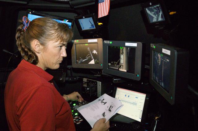 NASA image: STS-115 Preflight Training - Robotic Arm Class in SES Dome