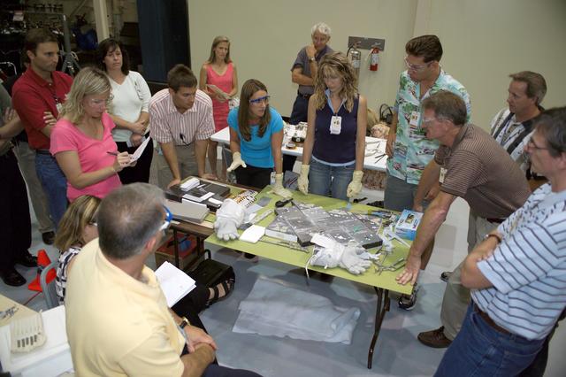 NASA image: STS-114 Mission Support - Photograph EVA Tile Repair Procedures for Contingency