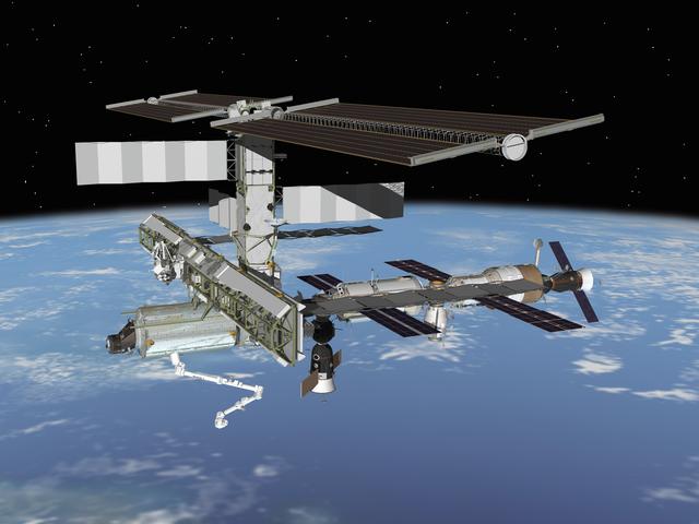NASA image: Current Configuration of ISS for use on HSF Website