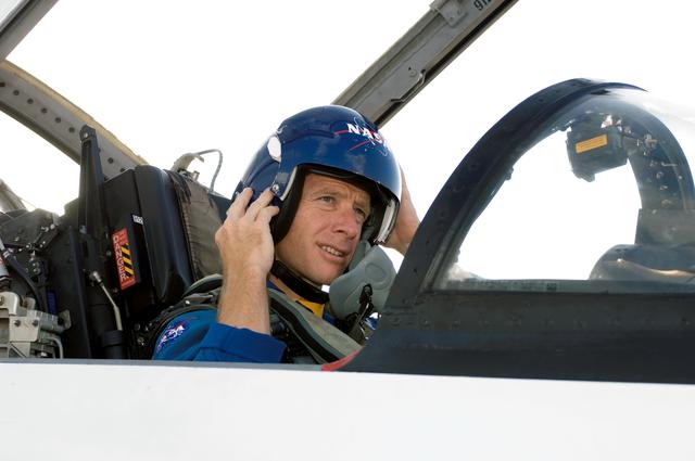 NASA image: STS-115 Crew preparing for T-38 takeoff and preparations