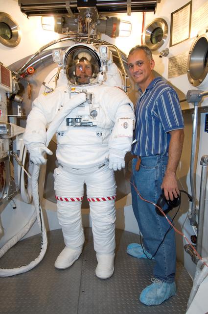 NASA image: Crew Station Airlock Training, STS-117, SSATA Chamber, STB-SS-1810 (Swanson)