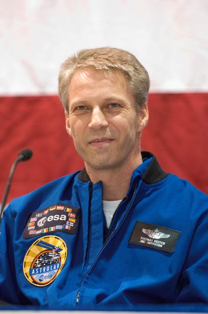 NASA image: STS-116 Crew and ESA astronaut Thomas Reiter during Crew Return Ceremony