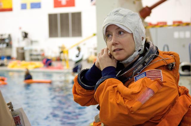 NASA image: STS-120 water survival training at the NBL