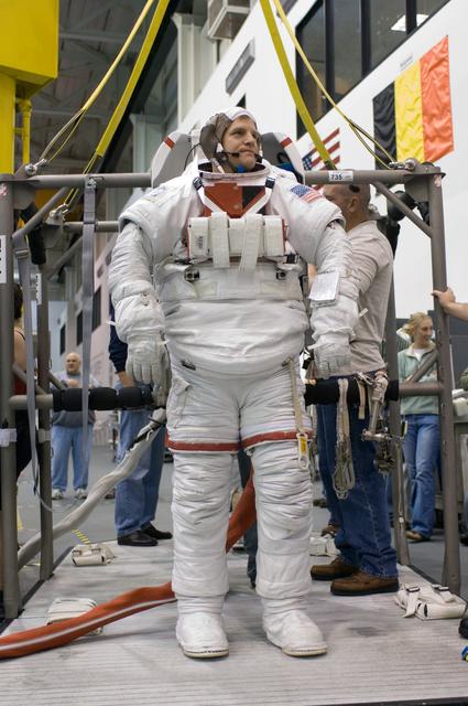 NASA image: STS-120 Astronauts Scott Parazynski and Doug Wheelock at NBL