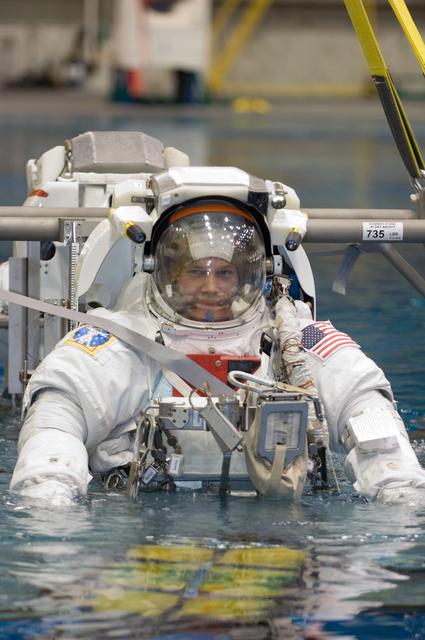 NASA image: STS-120 Astronauts Scott Parazynski and Doug Wheelock at NBL