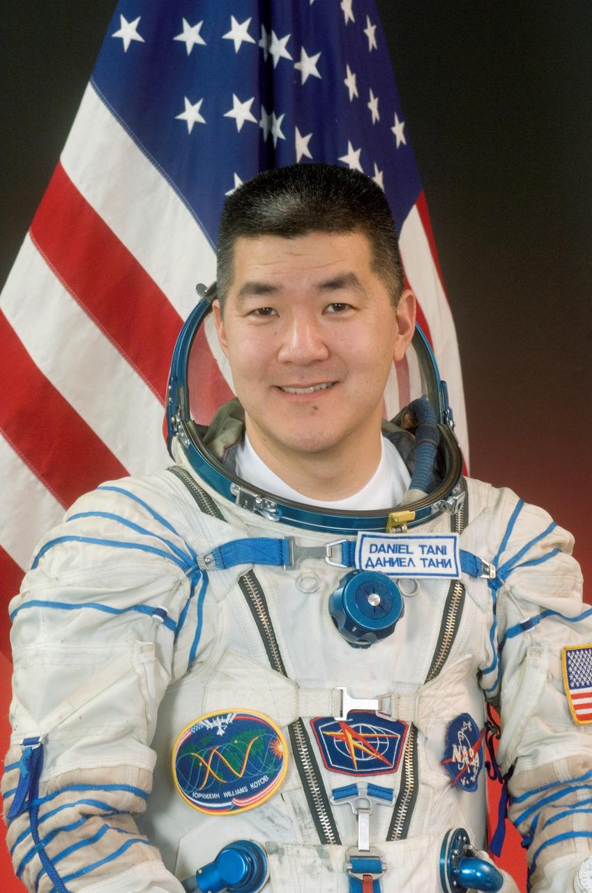 JSC2007-E-15362 (March 2007) --- Attired in a Russian Sokol launch and entry suit, astronaut Dan Tani, Expedition 16 flight engineer, takes a break from training in Star City, Russia to pose for a portrait. Photo credit: Gagarin Cosmonaut Training Center