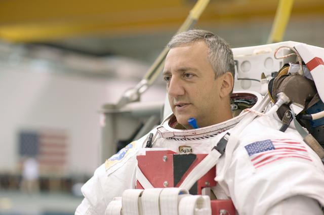 NASA image: STS 125 crew training. Astronauts Massimino and Good