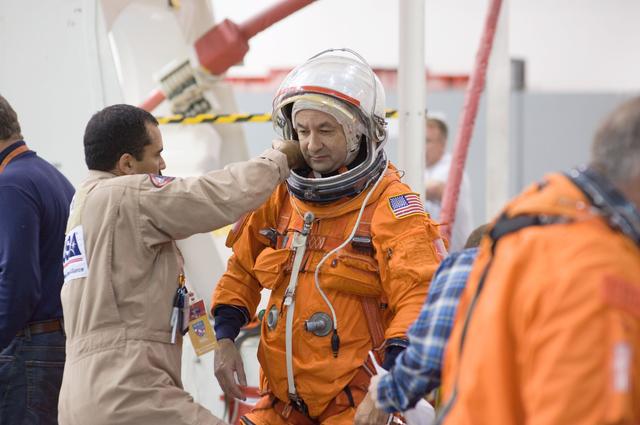 NASA image: STS-127 water survival training at the NBL pool.
