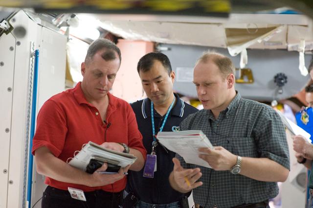 NASA image: Expedition 22 crew member Soichi Noguchi performing emergency procedure training.