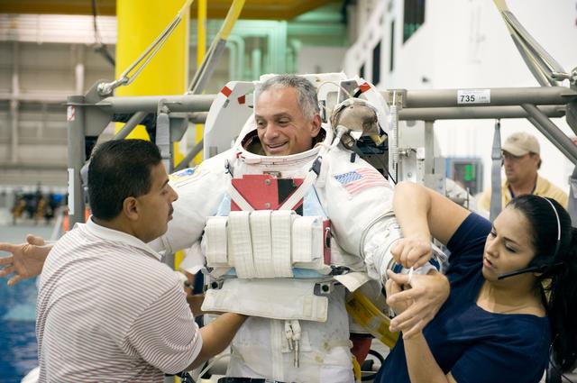 NASA image: Preflight coverage of STS-128 crew members Danny Olivas and Christer Fuglesang 
