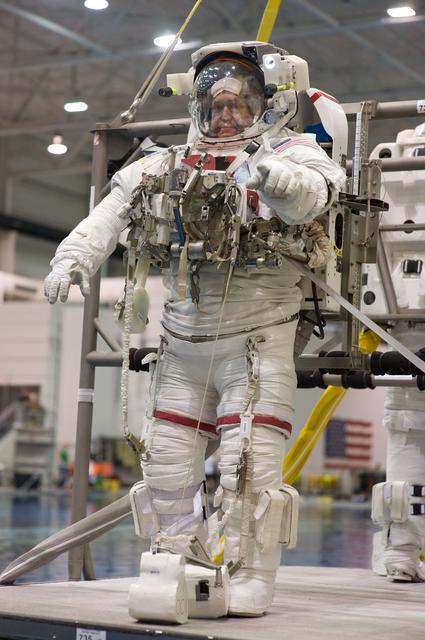 NASA image: STS-129 crew members Michael Foreman and Robert Satcher