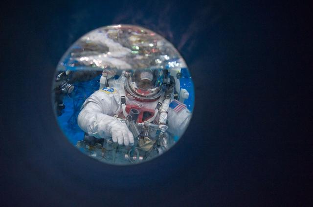 NASA image: STS-129 crew members Michael Foreman and Robert Satcher