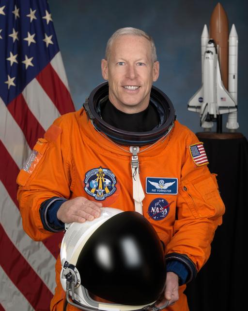 NASA image: Official Individual Astronaut Portrait of Patrick Forrester in ACES suit.