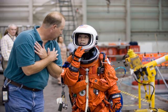 NASA image: STS-131 Water Survival Training at NBL.