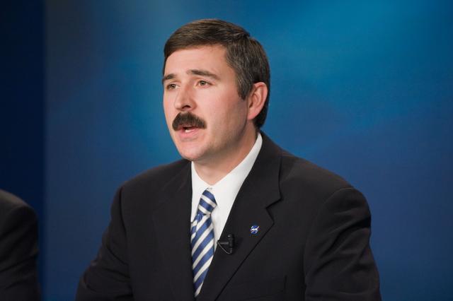 NASA image: STS-129 Flight Day 10 Mission Status Briefing with Orbit 1 Flight Director Mike Sarafin. 