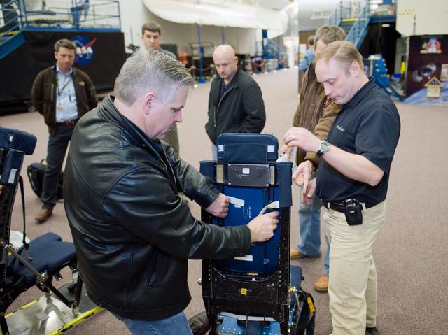 NASA image: STS-134 crew training in CCT-II during their HAB/EQ PROC training. 