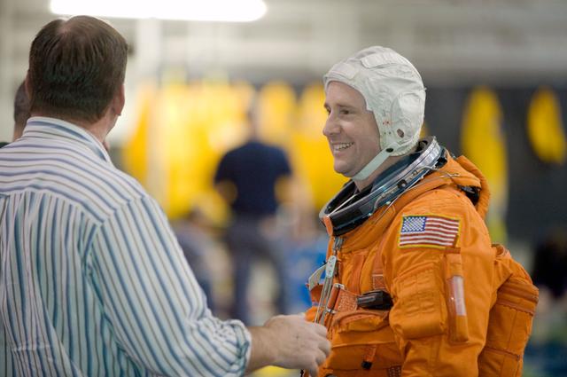 NASA image: STS-132 crew during their water survival training at the NBL