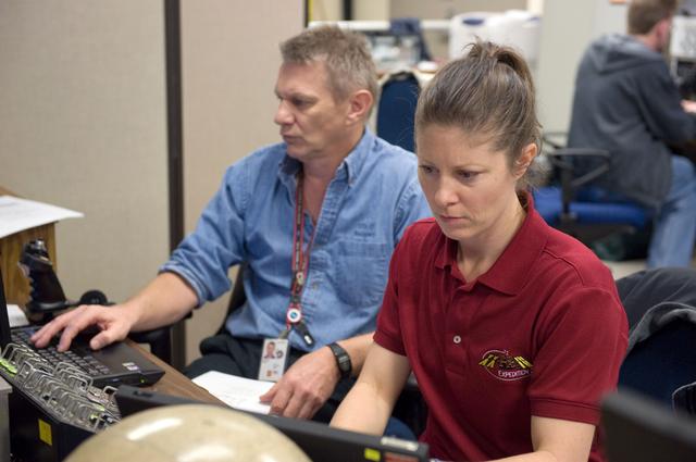 NASA image: STS-132 crew during their MSS/SIMP EVA3 OPS 4 training
