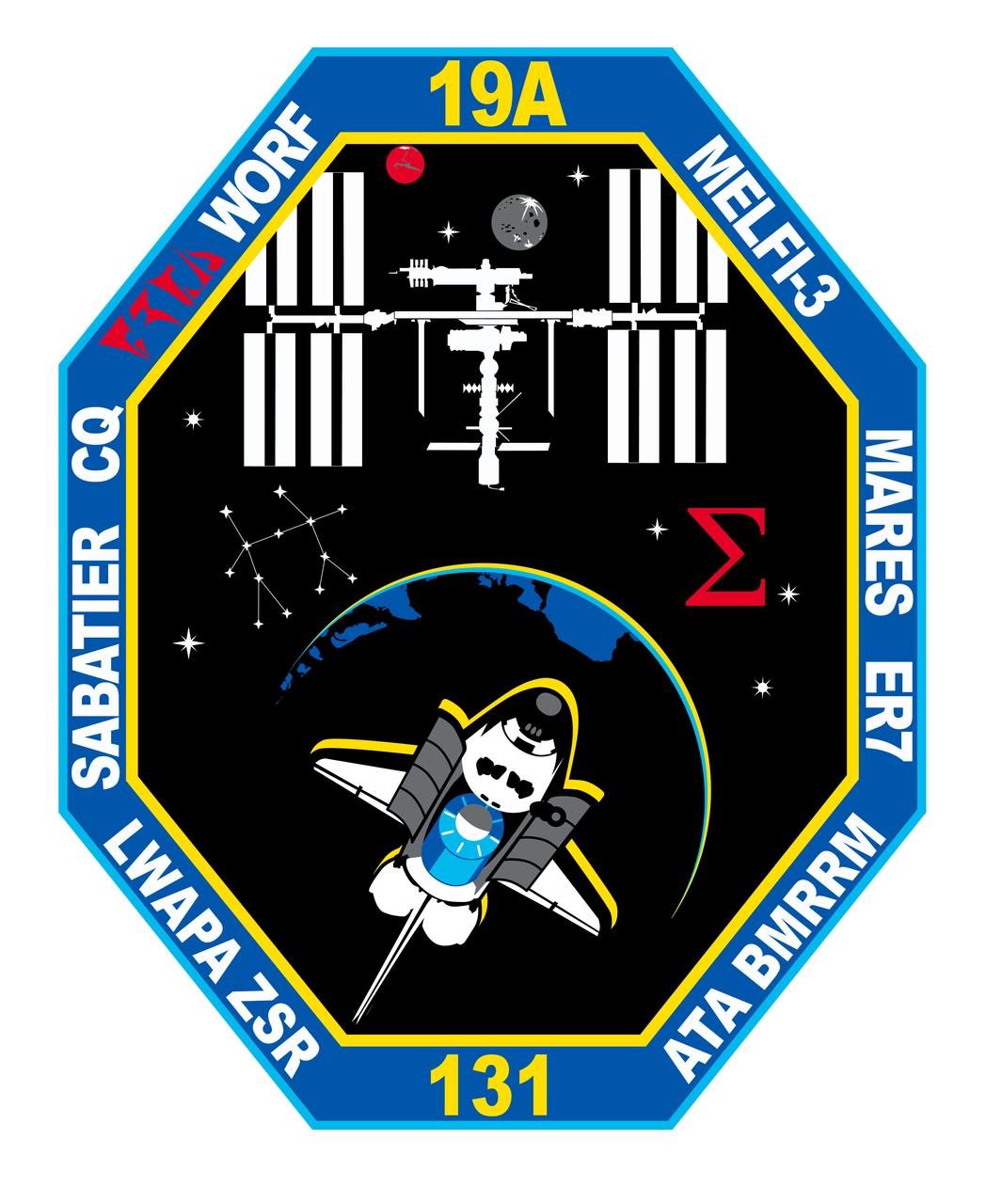 View of ISS 19A Plaques including crew names and representations of shuttle and ISS.