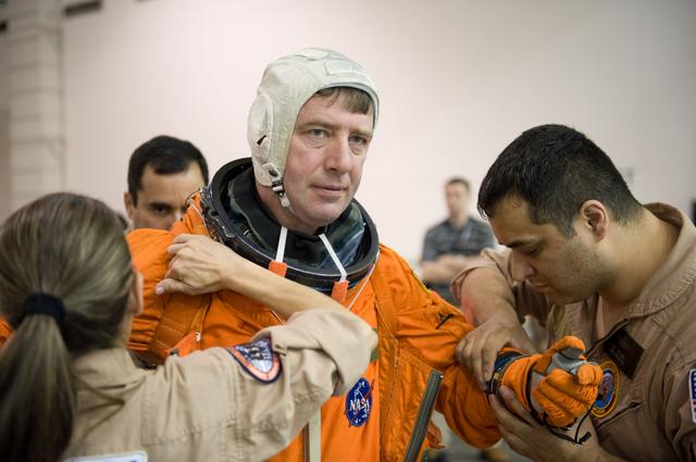 NASA image: STS-134 water survival training at the NBL