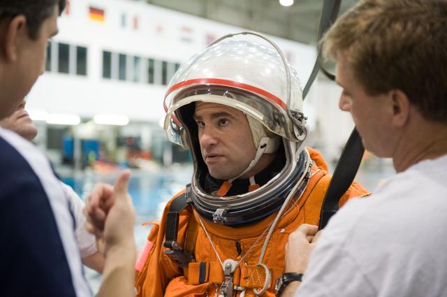 NASA image: STS-134 water survival training at the NBL