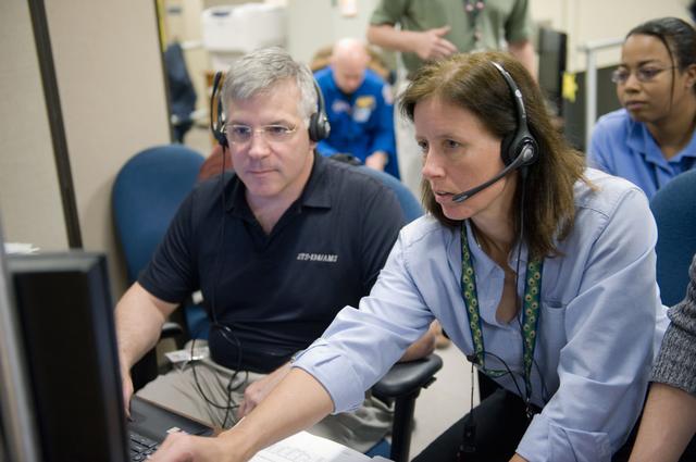 NASA image: STS-134 crew and Expedition 24/25 crew member Shannon Walker 