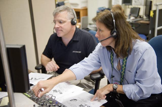 NASA image: STS-134 crew and Expedition 24/25 crew member Shannon Walker 