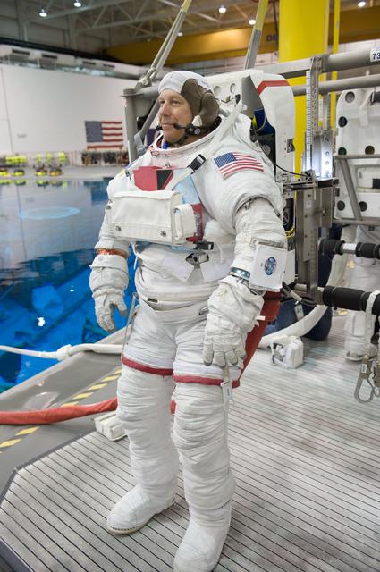 NASA image: STS-133 crew members Tim Kopra and Benjamin Drew
