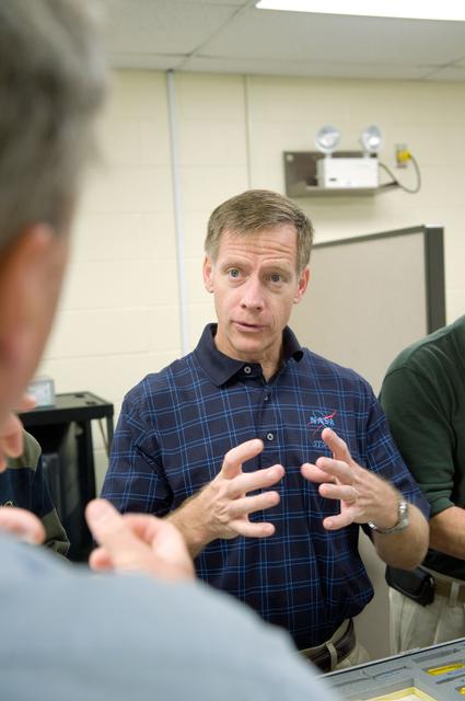 NASA image: STS-335 crew training, Tool/Repair Kits with instructor Jeff Stone   