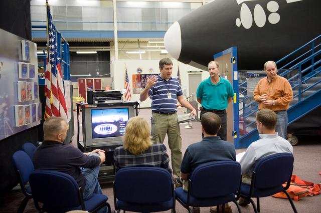 NASA image: STS-335 crew and training team during Bailout training