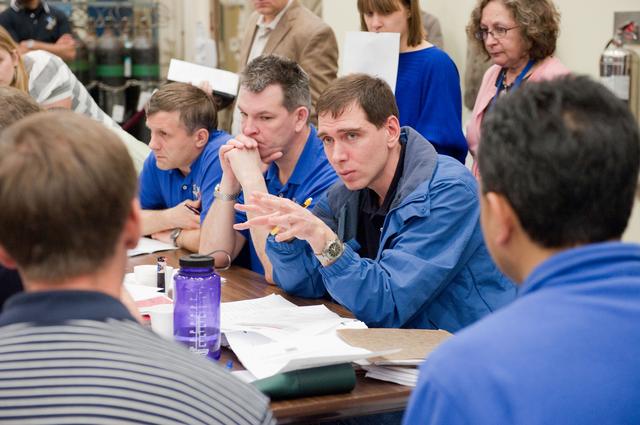 NASA image: Expedition 27, Expedition 28 and STS-135 during joint ISS/STS Emergency Scenarios training.    