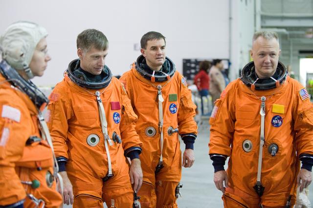 NASA image: STS-135 water survival training at the NBL