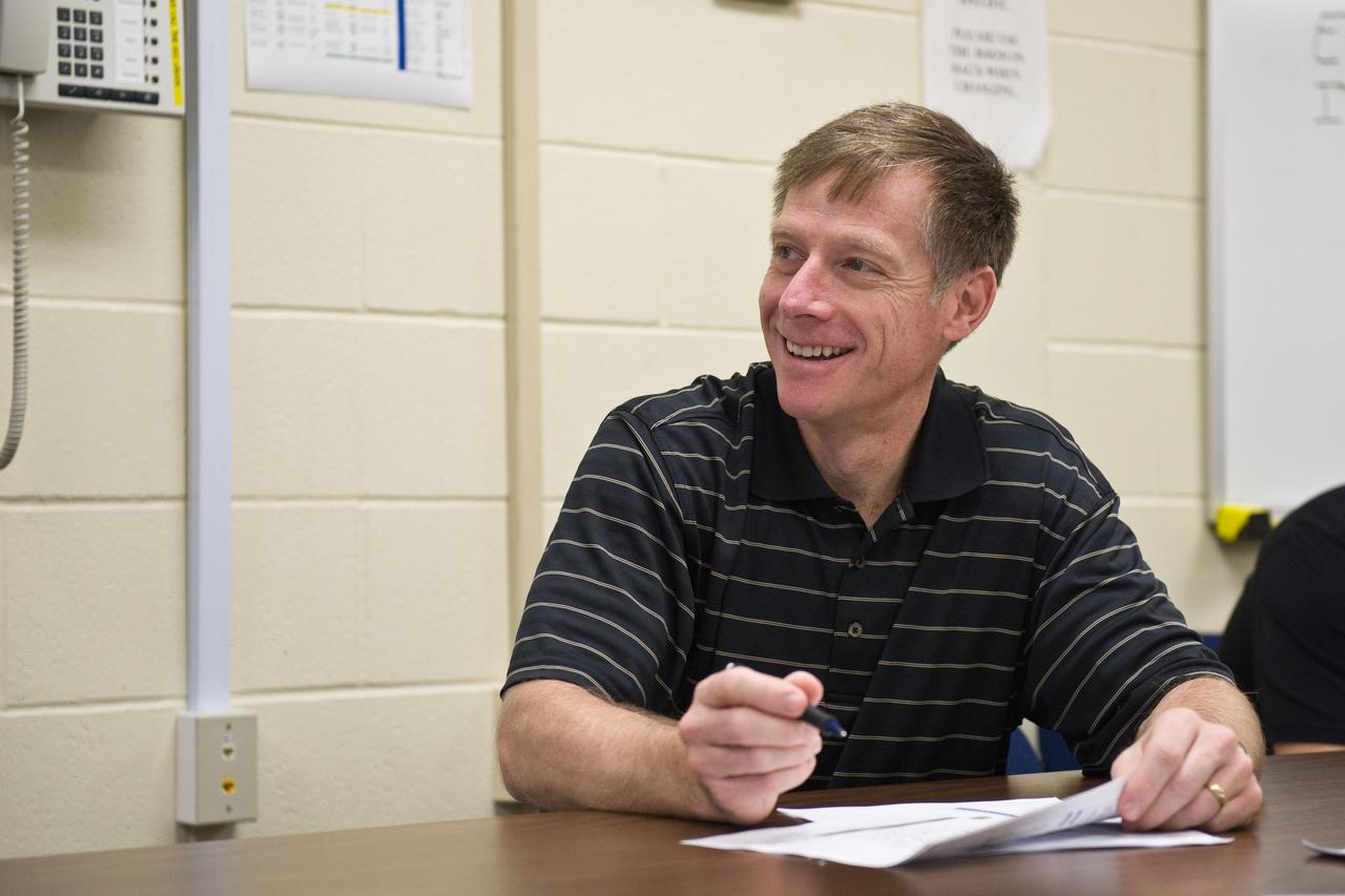 STS-135 crew during Space Station Mockup Training 
