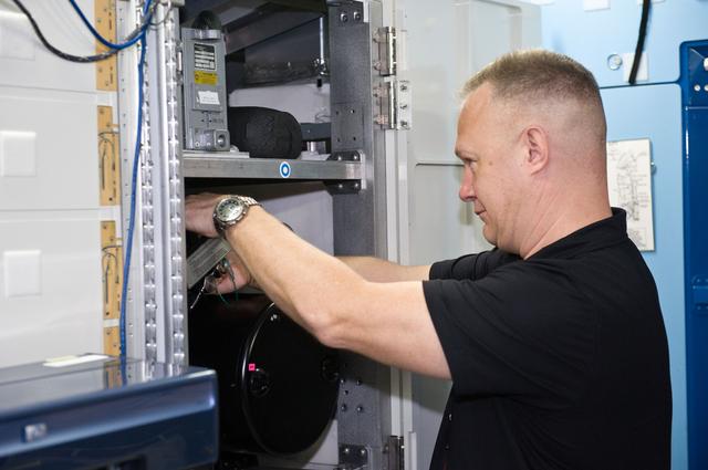 NASA image: STS-135 crew during Space Station Mockup Training 